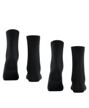 Esprit Tagessocken Crew Basic Uni (weiche Baumwolle) schwarz Damen - 2 Paar
